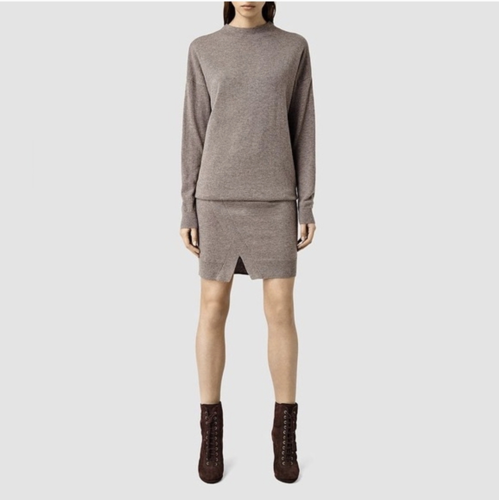 AllSaints Casa Dress, Size 8, Excellent Condition, Wool And Cashmere